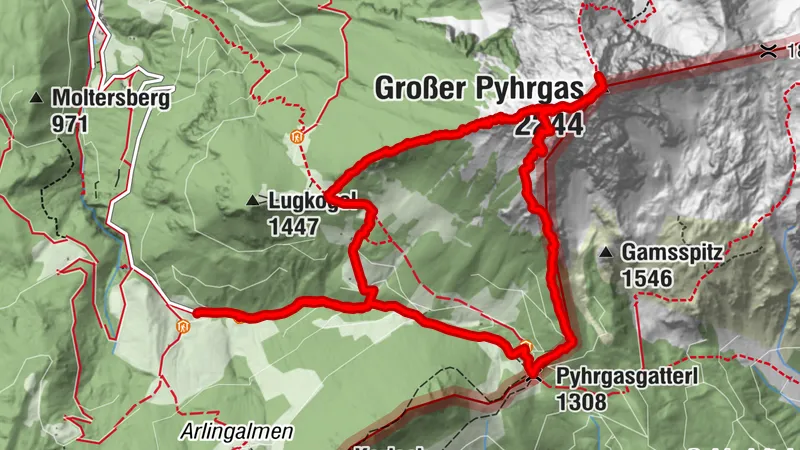 Grosser Pyhrgas über Hofersteig rauf / Spital am Pyhrn