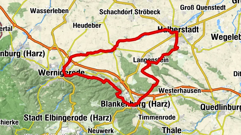 Halberstadt-Blankenburg-Wernigerode (Rundtour)