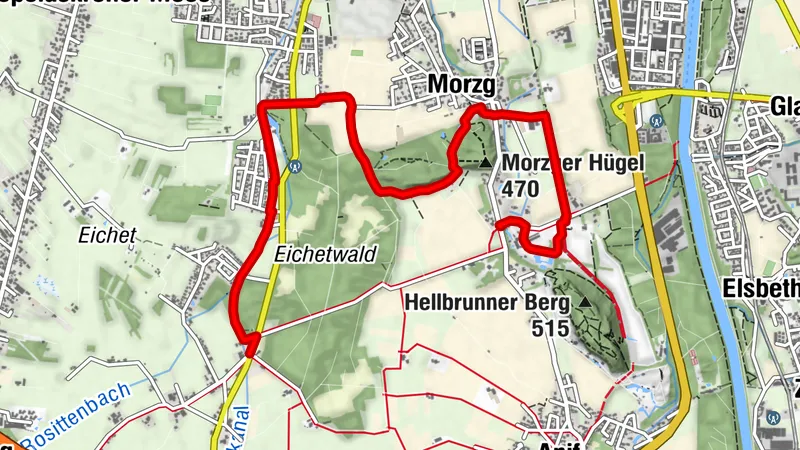 Von Hellbrunn über den Morzger Hügel zum Almkanal