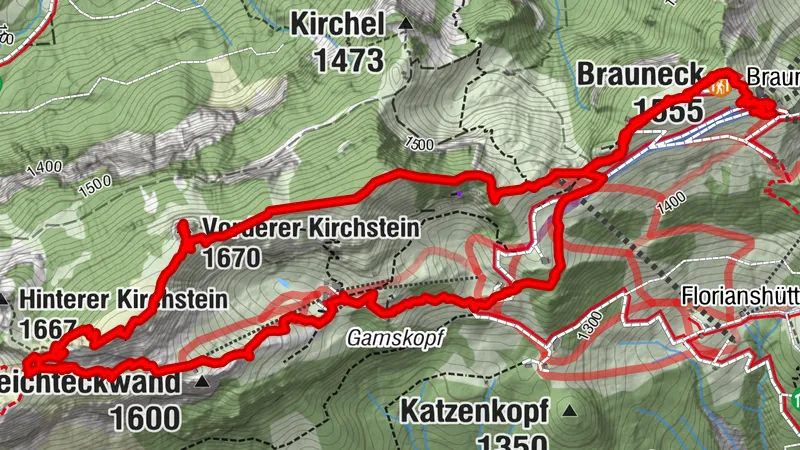 Brauneck Gipfelhaus - Latschenkopf - Vorderer Kirchstein