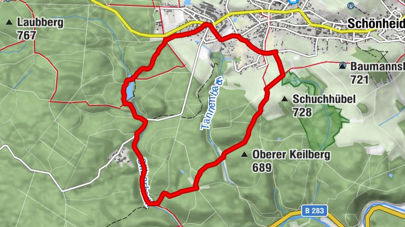 Schönheide Stausee- 7 km