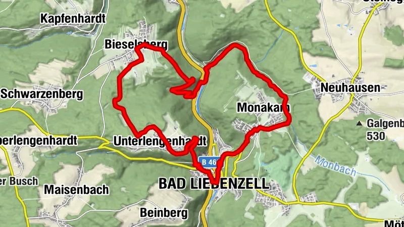 Von Bieselsberg ins wilde Monbachtal - Traumtour auf kleinen Pfaden