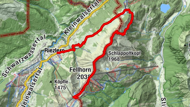 Kanzelwand Bergstation - Fellhornbahn - Söllerkopf - Schönblick - Riezlern
