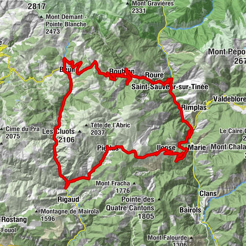 FFC Fahrradstrecke Nr. 30: die Runde um den Col de la Couillole