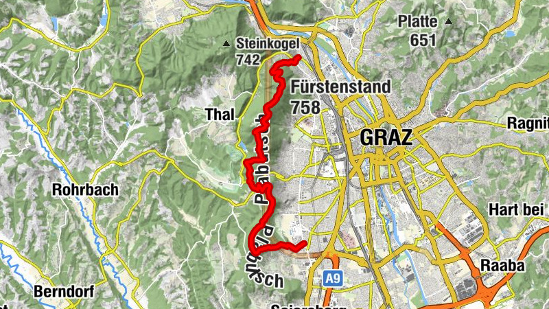 Gösting - Plabutsch - St.Johann und Paul - Buchkogel - Schloss St. Martin
