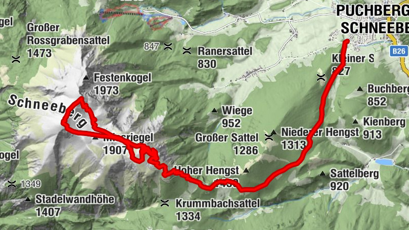 Puchberg-Schneeberg, Waxriegel, Klosterwappen, Schneebergbahn retour 27.06.2015