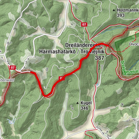Dreiländereck Österreich-Ungarn-Slowenien - Start Gasthaus Lang, Kölbereck-Oberdrosen
