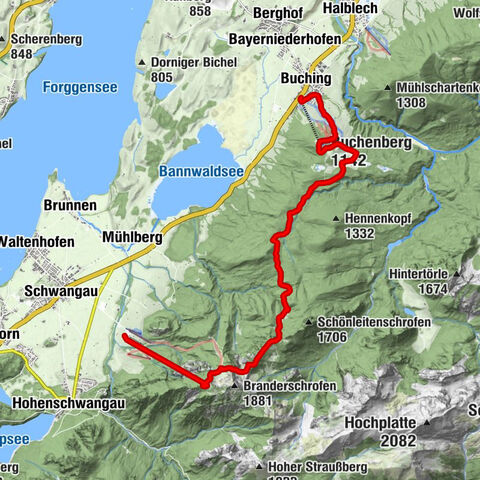 Tegelberg zur Buchenbergalm