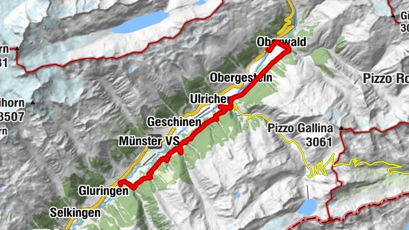 Gommer Waldweg Oberwald - Reckingen