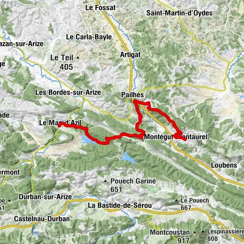 Die VTT-Querung der Ariège - Etappe 09: Montégut Plantaurel bis Le Mas d'Azil