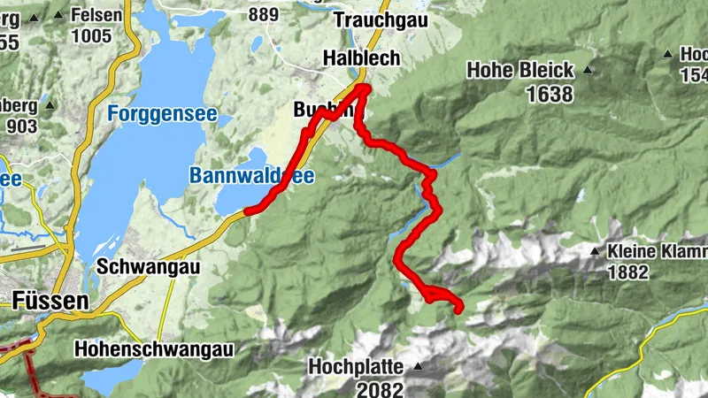 Mountainbiketour zur Kenzenhütte in Halblech