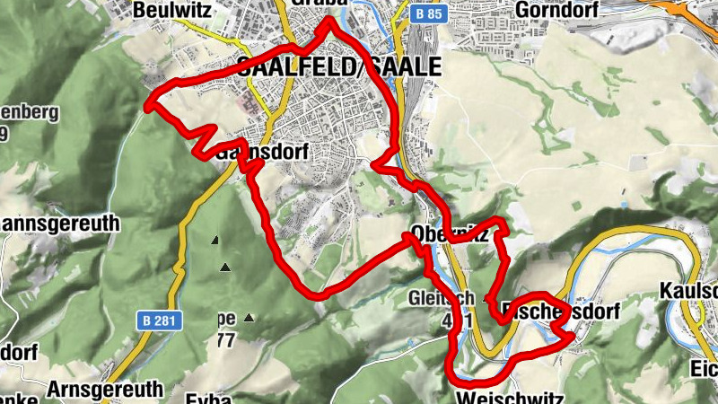 MTB Saalfeld 12: Rundtour um Saalfeld