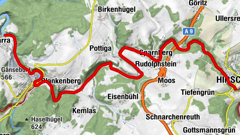 Saale - Wasserwandern von Hirschberg bis Harra - Etappe 1